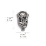 DIY三通-圣母+耶稣圣心-锌合金-2.2cm - 图片 2