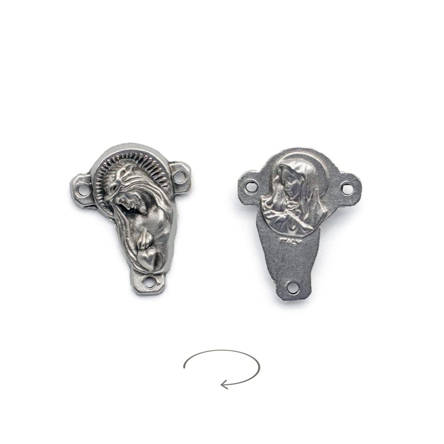 DIY三通-圣母圣心-锌合金-1.8cm