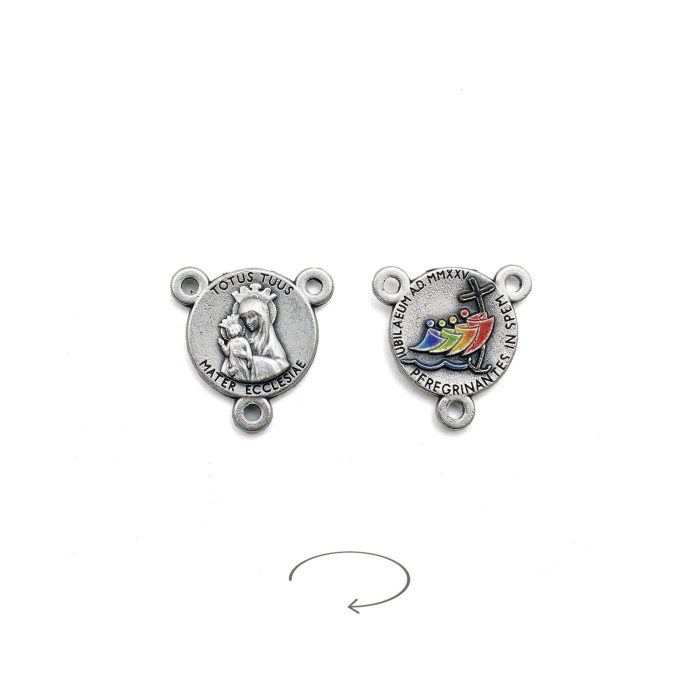 DIY三通-教会之母（Totus Tuus）-彩色-禧年-1.3cm