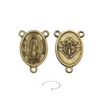 DIY三通-瓜达卢佩圣母-锌合金-古铜色-2.1cm