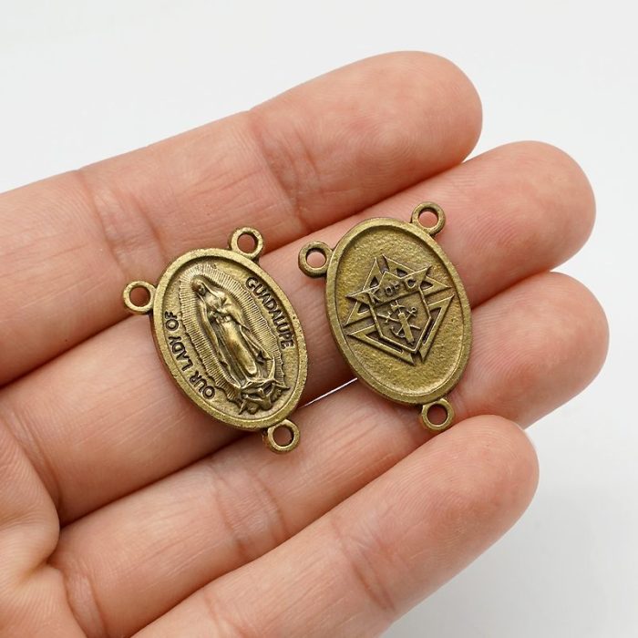 DIY三通-瓜达卢佩圣母-锌合金-古铜色-2.1cm - 图片 5