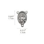 DIY三通-耶稣圣心-锌合金-1.7cm - 图片 2