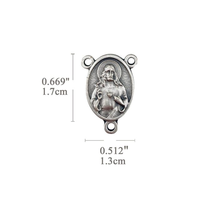 DIY三通-耶稣圣心-锌合金-1.7cm - 图片 2
