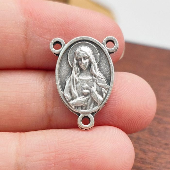 DIY三通-耶稣圣心-锌合金-1.7cm - 图片 3