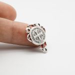 DIY三通-圣本笃-锌合金-红色-2cm - 图片 5