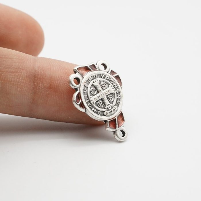 DIY三通-圣本笃-锌合金-红色-2cm - 图片 5