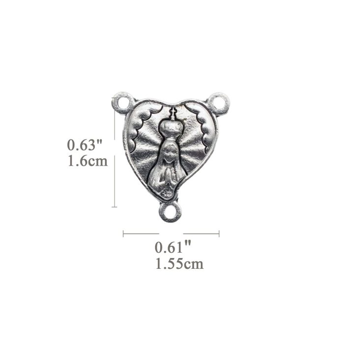 DIY三通-法蒂玛圣母-锌合金-1.6cm - 图片 2