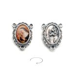 DIY三通-圣妇李达+圣基多福-锌合金-树脂-1.7cm