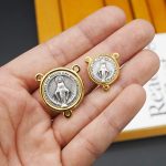 DIY三通-显灵圣母-锌合金-双色-1.6/2.2cm - 图片 3