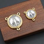 DIY三通-显灵圣母-锌合金-双色-1.6/2.2cm - 图片 5