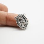 DIY三通-圣母显灵+圣基多福-锌合金-树脂-1.7cm - 图片 3
