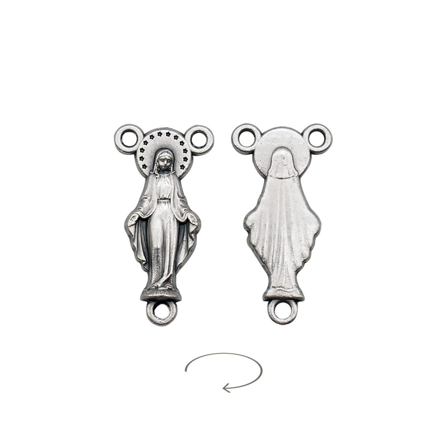 DIY三通-圣母显灵-锌合金-2.2cm