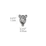 DIY三通-亚西西方济各+加辣-锌合金-1.2x0.95cm - 图片 2