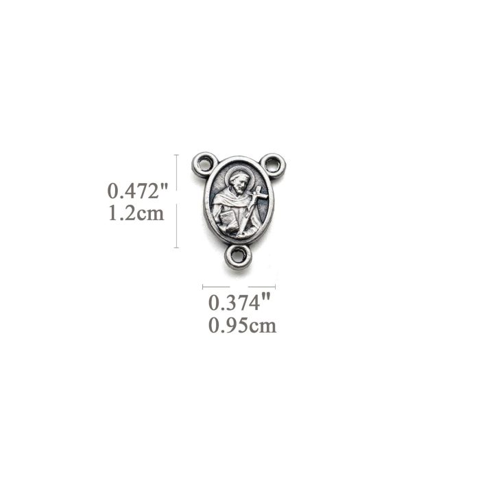 DIY三通-亚西西方济各+加辣-锌合金-1.2x0.95cm - 图片 2