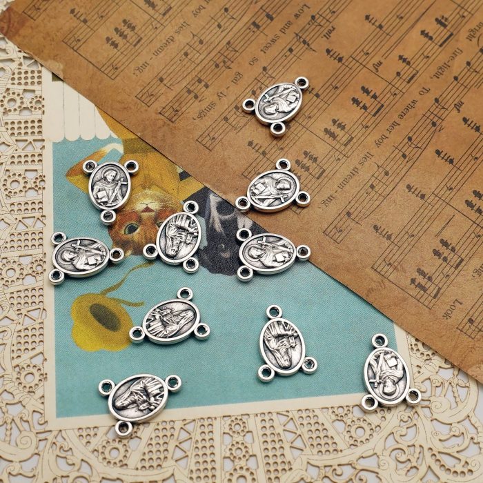 DIY三通-亚西西方济各+加辣-锌合金-1.2x0.95cm - 图片 5