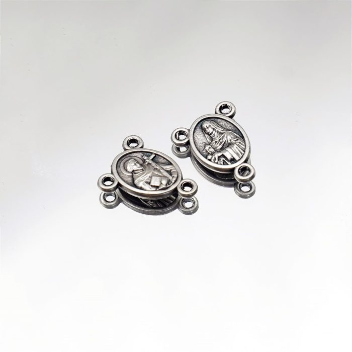 DIY三通-亚西西方济各+加辣-锌合金-1.2x0.95cm - 图片 6