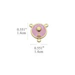 DIY三通-593SMD-锌合金-金色粉色-1.4cm - 图片 2