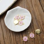 DIY三通-593SMD-锌合金-金色粉色-1.4cm - 图片 3
