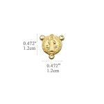 DIY三通-圣本笃-锌合金-金色-1.2cm - 图片 2