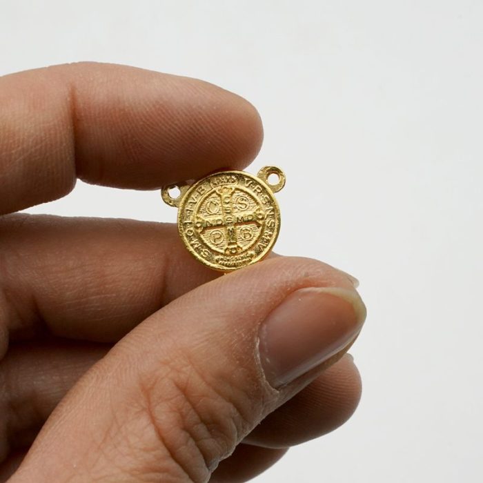 DIY三通-圣本笃-锌合金-金色-1.2cm - 图片 5