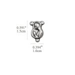DIY三通-圣母合掌祈祷+耶稣圣心-锌合金-1.1cm - 图片 2