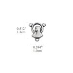 DIY三通-耶稣圣心+圣母-锌合金-1.3x1cm - 图片 2