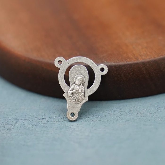 DIY三通-圣母合掌祈祷-锌合金-镂空-2.2/1.4cm - 图片 4