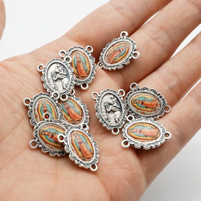 DIY三通-瓜达卢佩+圣基多福-锌合金-树脂-1.7cm - 图片 5