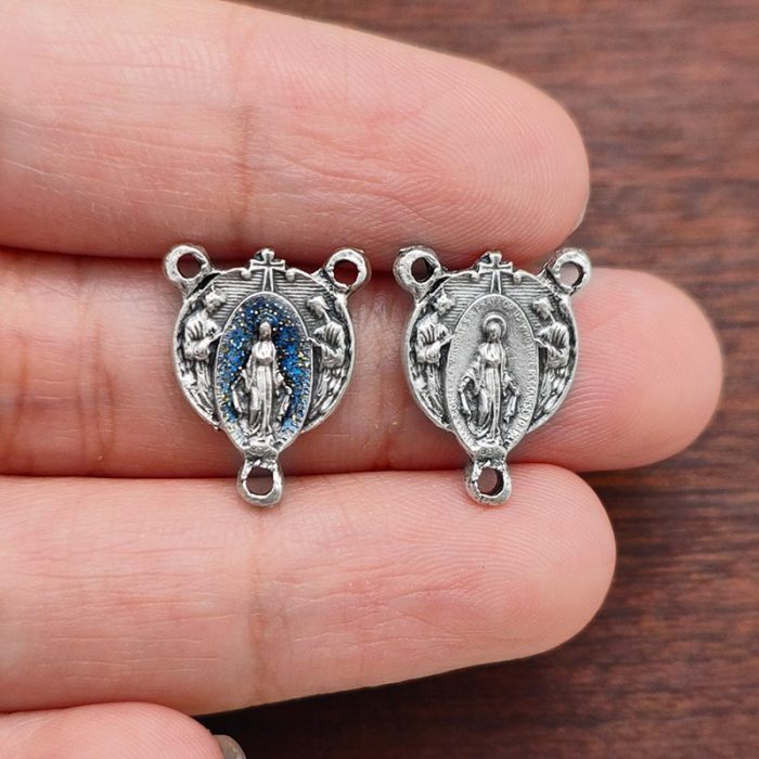 DIY三通-无染原罪与天使-锌合金-蓝色-1.3cm - 图片 2