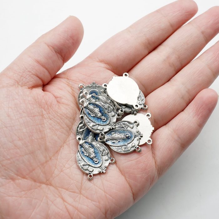 DIY三通-无染原罪与天使-锌合金-蓝色-1.3cm - 图片 3