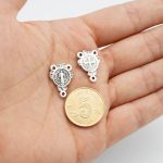 DIY三通-圣本笃-锌合金-银色圣牌-1.4/2.0cm - 图片 7