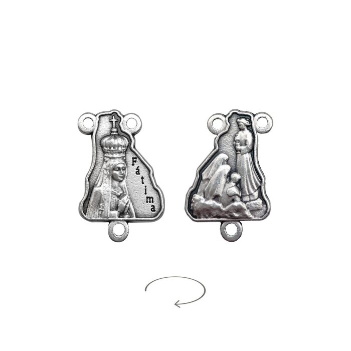 DIY三通-法蒂玛圣母+圣母领报-锌合金-1.8cm