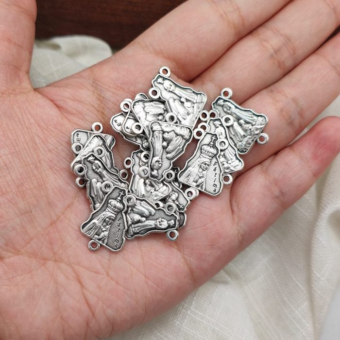 DIY三通-法蒂玛圣+圣母领报-锌合金-1.8cm - 图片 3