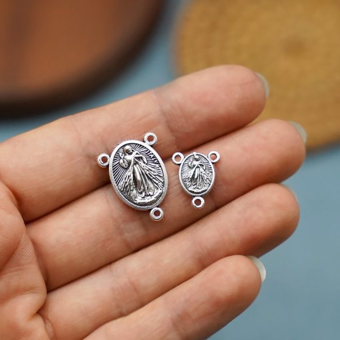 DIY三通-瓜达卢佩+上主慈悲-锌合金-1.7/1.0cm - 图片 4