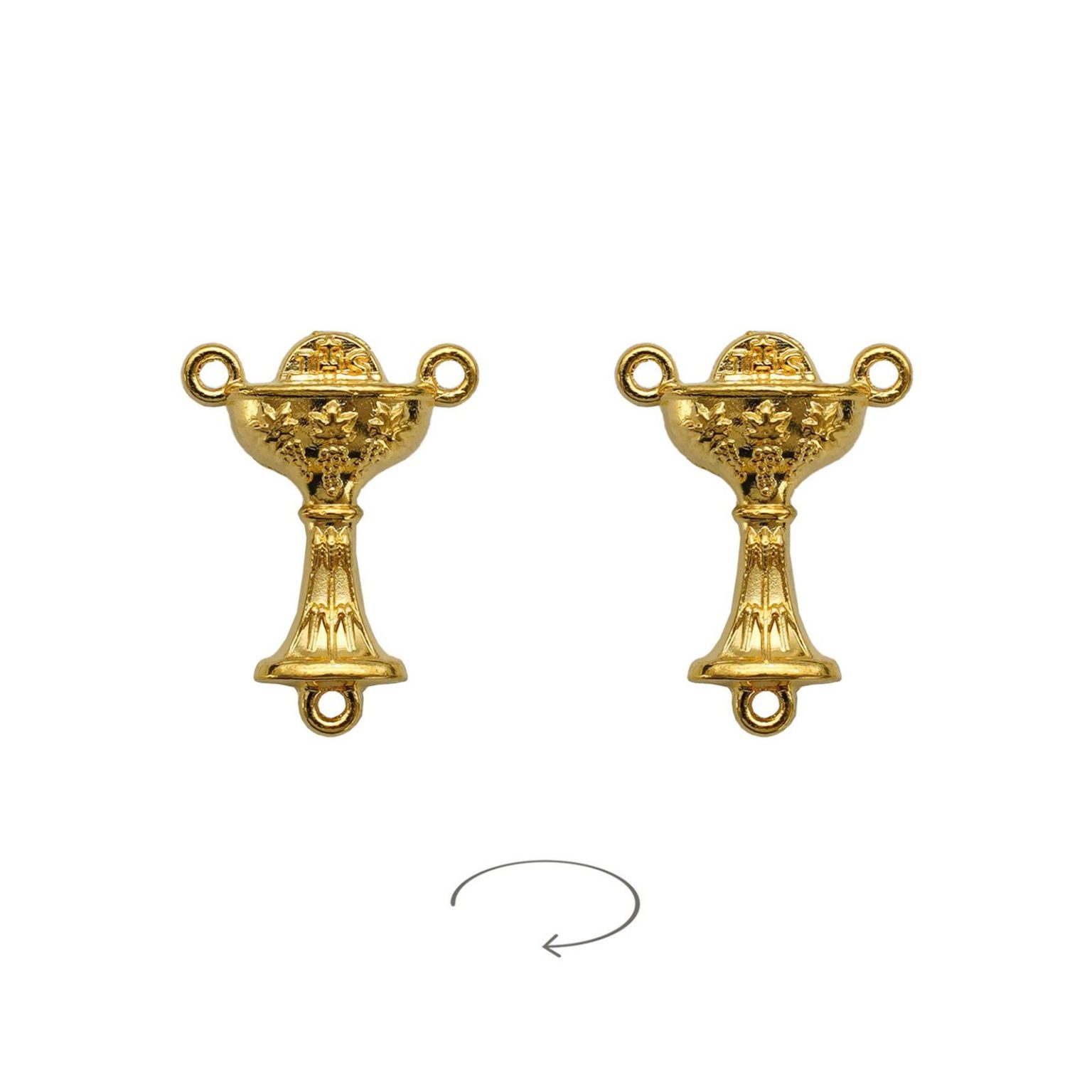 DIY三通-圣爵-锌合金-金色-1.5/2.0cm