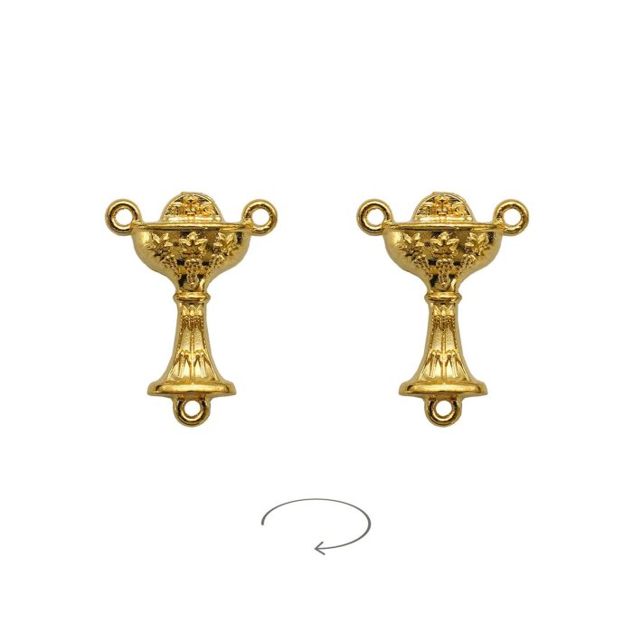 DIY三通-圣爵-锌合金-金色-1.5/2.0cm