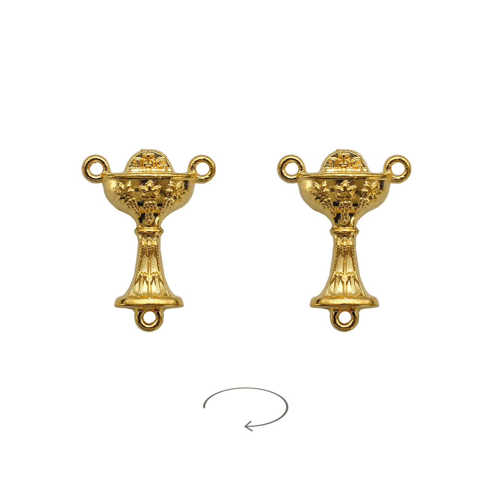 IC03CRC153 DIY三通-圣爵-锌合金-金色-1.5/2.0cm - 图片 1