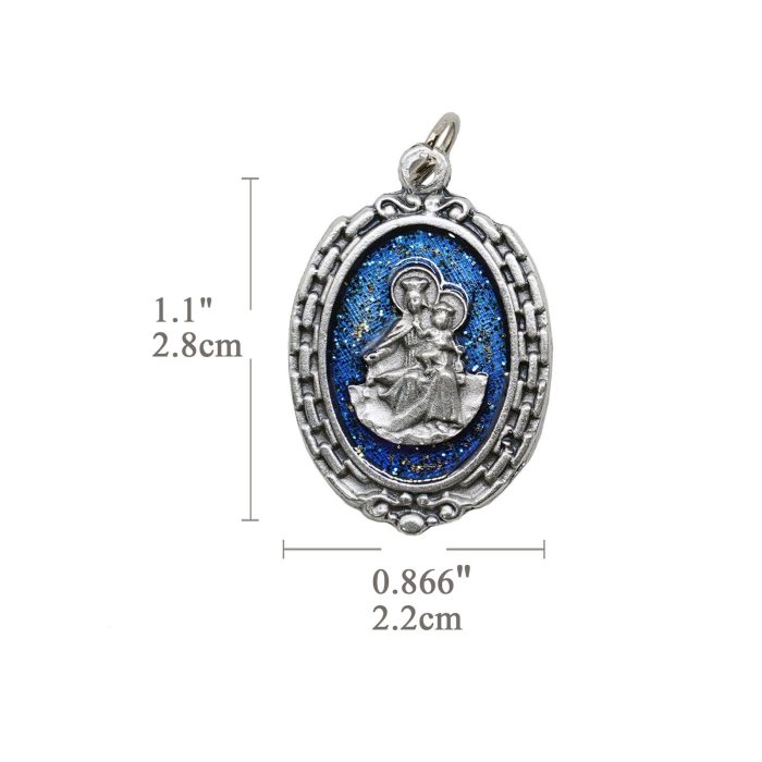 DIY小吊牌-圣衣-锌合金-蓝珐琅-2.8cm - 图片 2