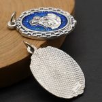 DIY小吊牌-圣衣-锌合金-蓝珐琅-2.8cm - 图片 6