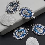 DIY小吊牌-圣衣-锌合金-蓝珐琅-2.8cm - 图片 7