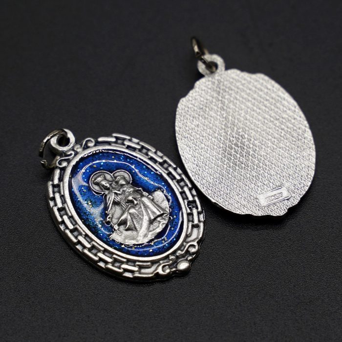 DIY小吊牌-圣衣-锌合金-蓝珐琅-2.8cm - 图片 9