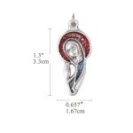 DIY小吊牌-显灵圣母-锌合金-珐琅彩-3.3cm - 图片 2