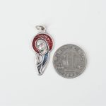 DIY小吊牌-显灵圣母-锌合金-珐琅彩-3.3cm - 图片 3