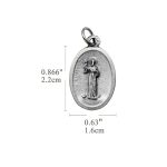 DIY小吊牌-本笃-锌合金-镀银-2.2cm - 图片 2