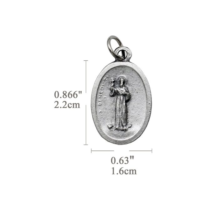 DIY小吊牌-本笃-锌合金-镀银-2.2cm - 图片 2