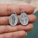 DIY小吊牌-本笃-锌合金-镀银-2.2cm - 图片 5