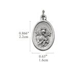 DIY小吊牌-永援圣母+圣神-锌合金-镀银-2.2cm - 图片 2