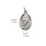 DIY小吊牌-圣教宗若望保禄二世-锌合金-镀银-2.2cm - 图片 2
