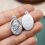 DIY小吊牌-圣教宗若望保禄二世-锌合金-镀银-2.2cm - 图片 3