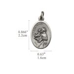 DIY小吊牌-安多尼+圣家-锌合金-镀银-2.2cm - 图片 2